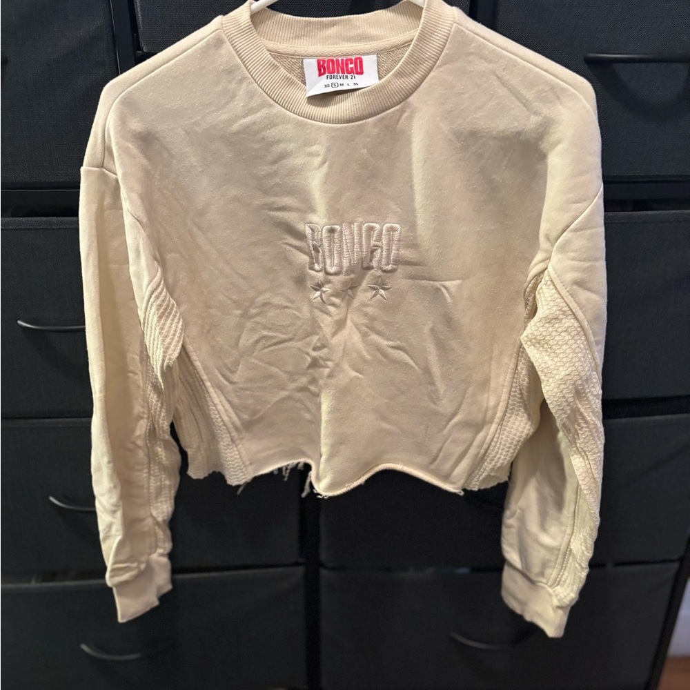 Bongo Cream Cropped Sweatshirt